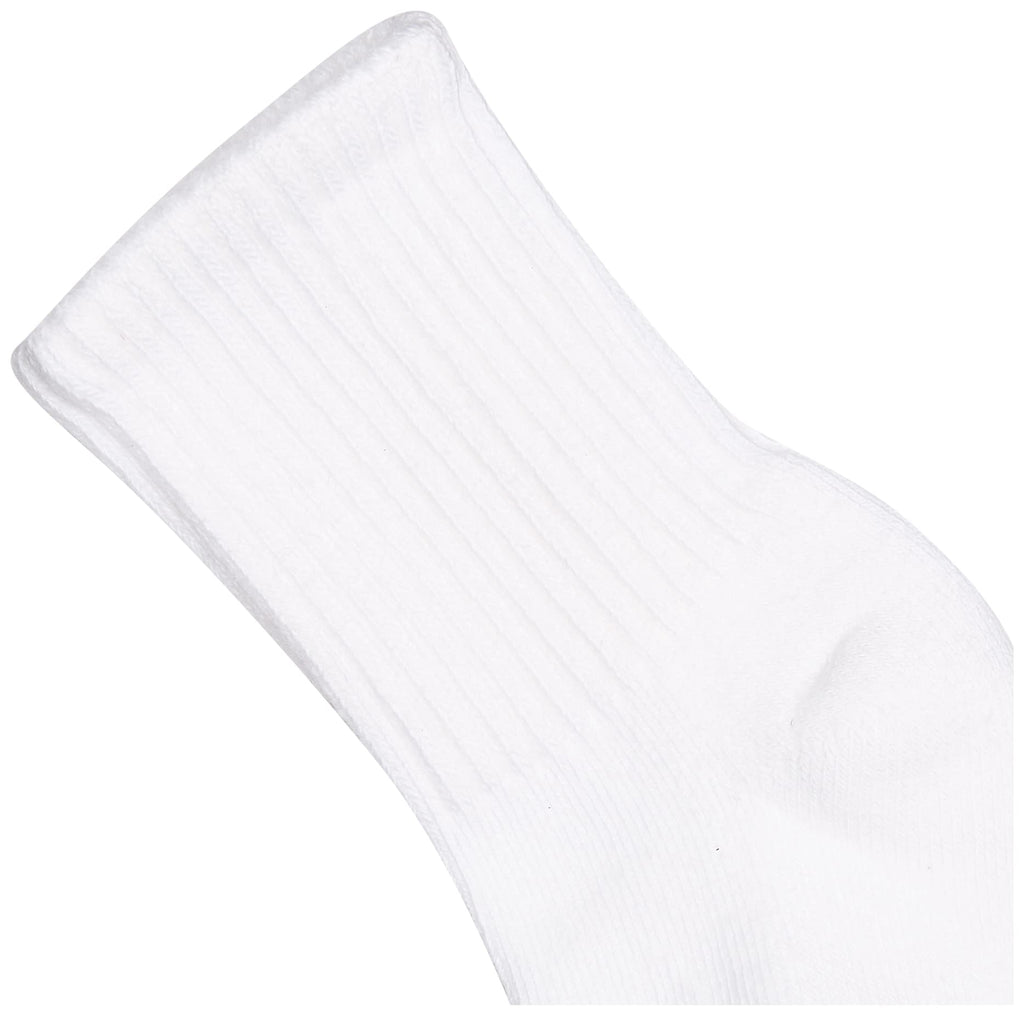 Socks Unisex Baby Newborn Seamless Sport Half Cushion Crew Socks 6 Pack, White