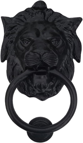 Hardware "Lion Ring" Black Antique Iron Door Knocker for Door Front