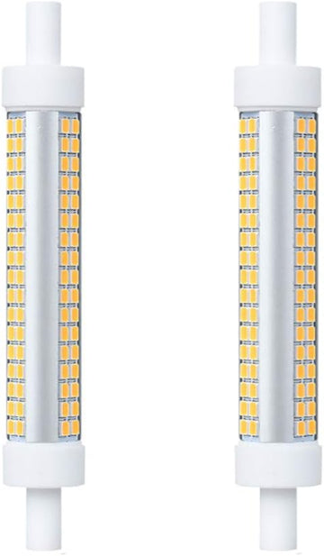 R7S LED Bulb 118mm Dimmable 10W Corn Light Bulbs 2 Pack 102 LEDs 2835 SMD R7S Base Double Ended Floodlight 80W