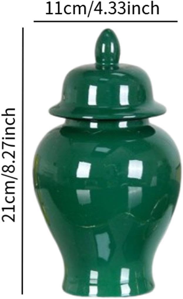 Porcelain Ginger Jar Storage Tank Ceramic Vase for Arrangement Collection