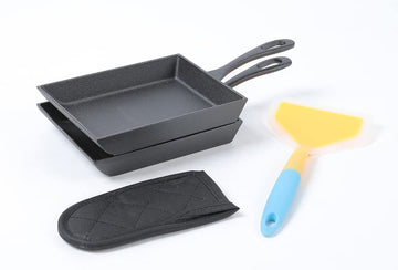 Japanese Omelette Pan Cast Iron Rectangle Egg Pan tomagoyaki pan rolled eggs pre-seasoned