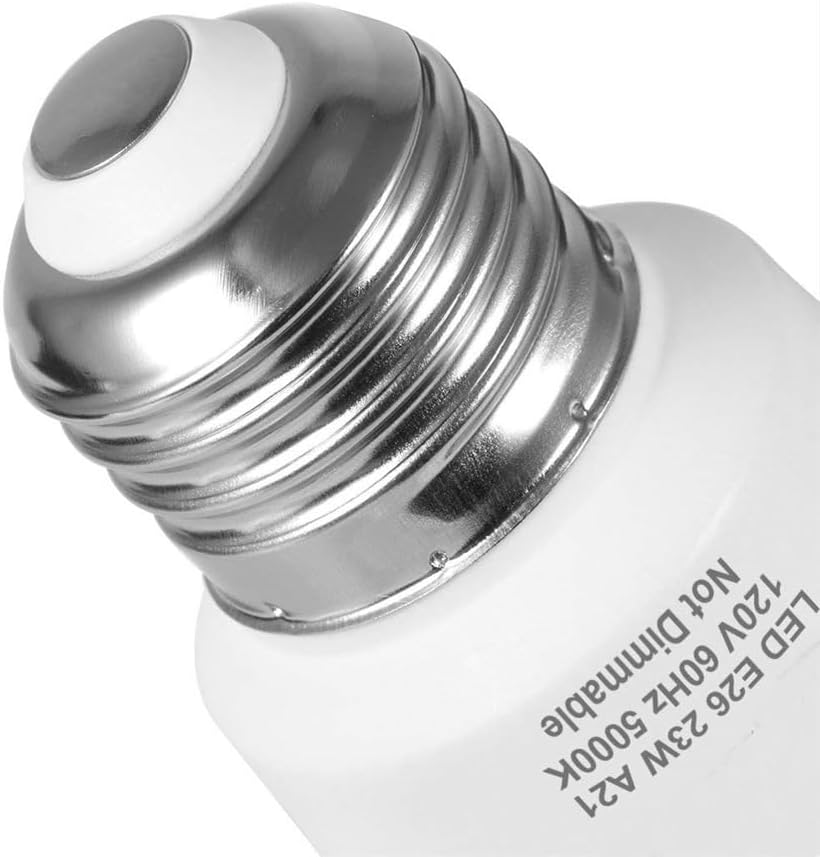 Indoor Lighting 4Pack LED Lights Bulb E26 23W Lamp Equivalent Medium Screw Light Bulbs A21 2500 Lumens Daylight 5000K