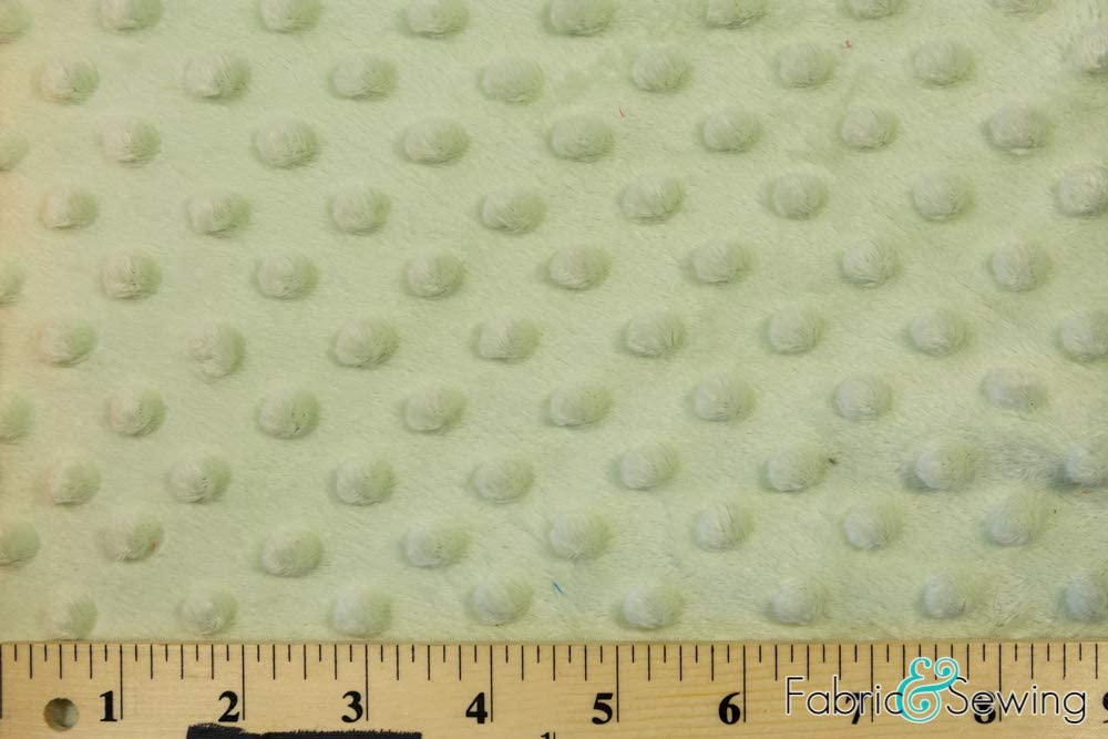 Sage Green Minky Bubble Dimple Dot Plush Fur Fabric Polyester 58-60"
