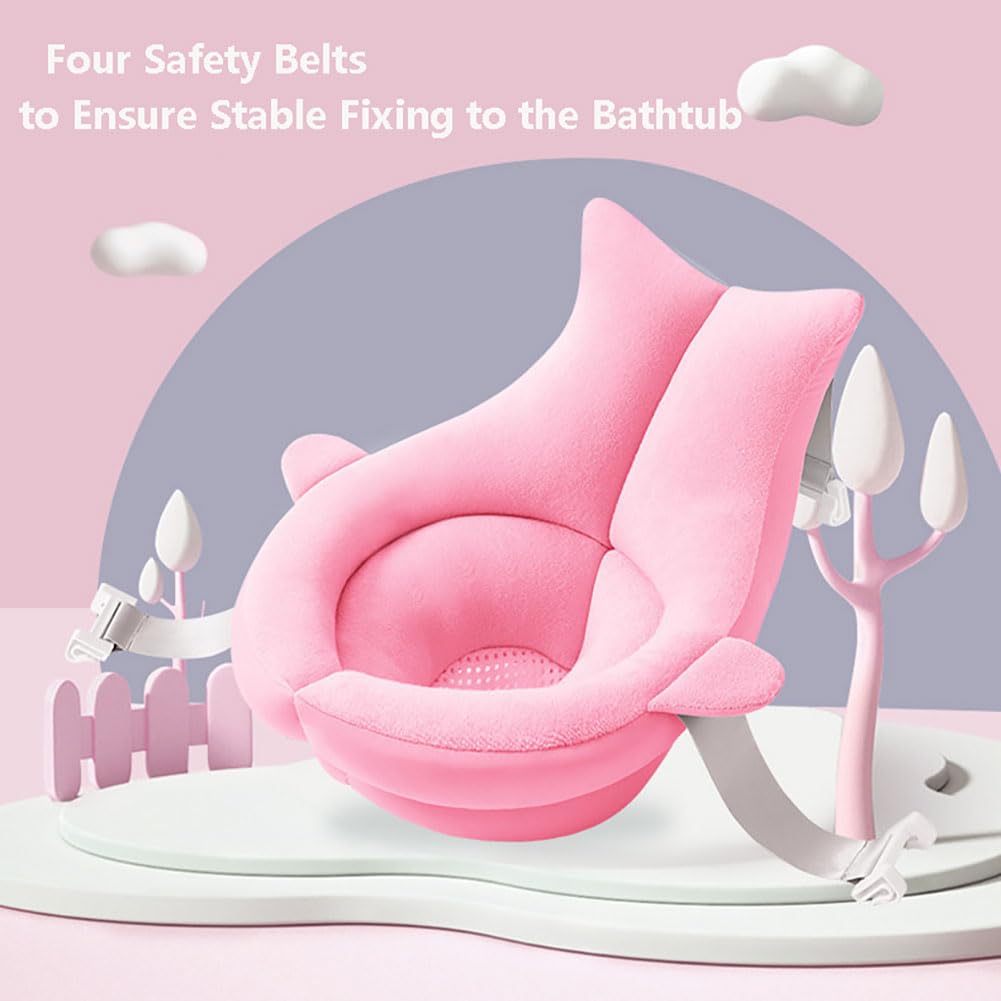 Bath Seat Support Net Adjustable Infant Bathing Cushion Pad Mat