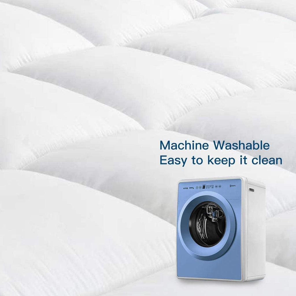 King Mattress Topper, Cotton Extra Thick Pillow Top Mattress Pad | 100% Cotton Top Bed Topper Protector, Cooling