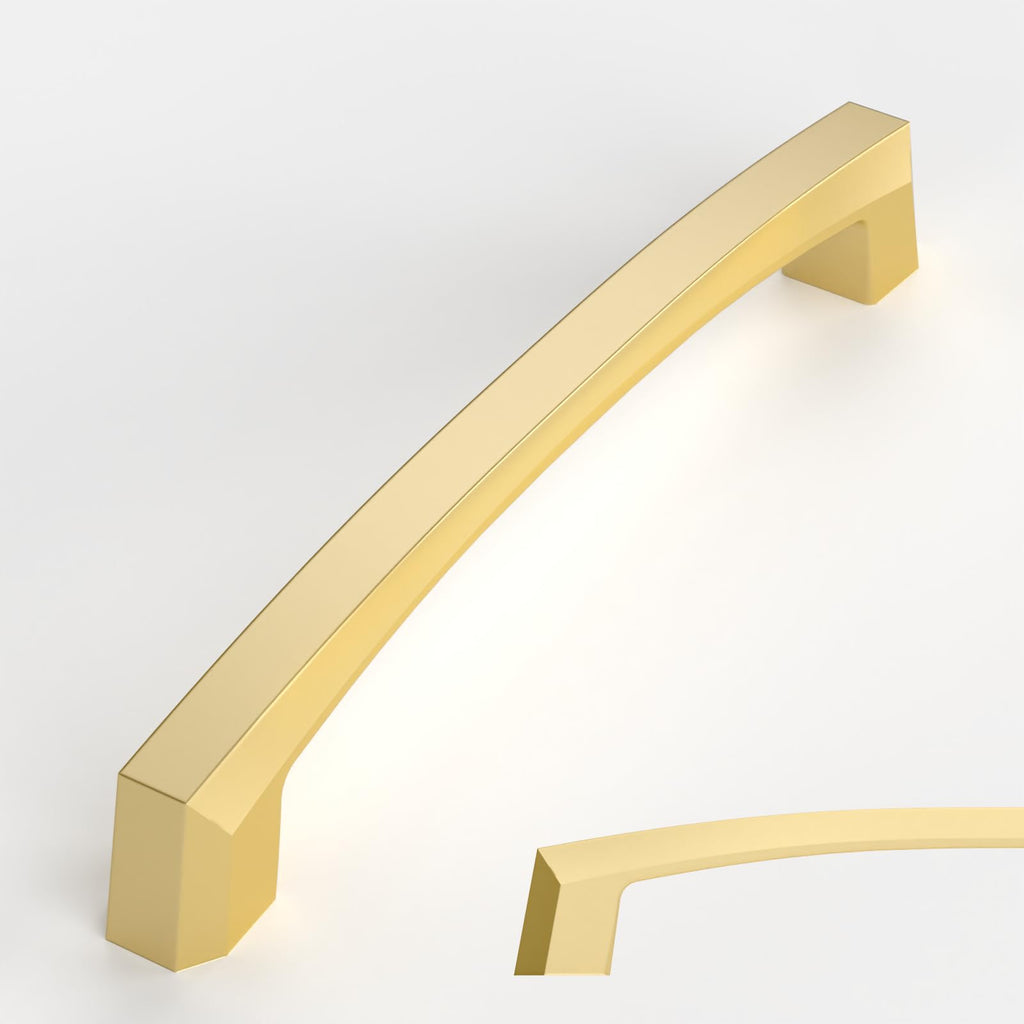 10 Pack Brushed Gold Cabinet Pulls 6 Inch(152MM) Hole Centers Kitchen Cabinet Handles Hardware Kitchen Handles for