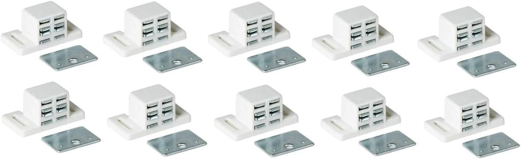 Extra Strong High Magnetic Catch - White/Nickel (10)