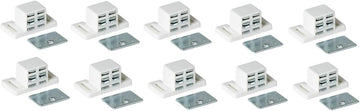 Extra Strong High Magnetic Catch - White/Nickel (10)