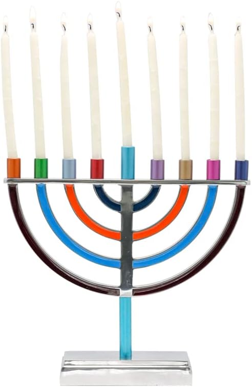 Hanukkah Classic Style Colored Branches (Multi Color, Large)