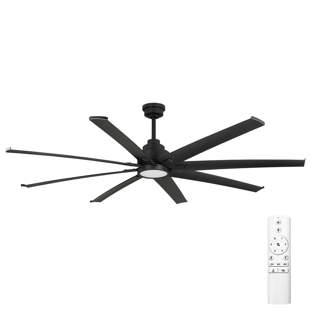 Kathy ireland HOME 72" Torrent Ceiling Fan with Light & Remote, Energy-Efficient 6-Speed DC Motor, Whisper-Quiet