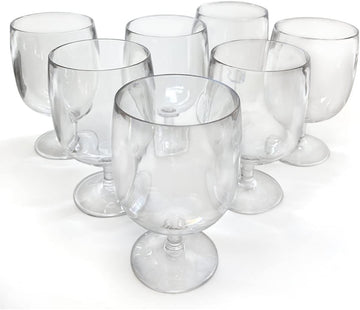 Unbreakable Plastic Wine Glasses Set of 8, 12 oz Shatterproof Stackable Tumblers, Reusable BPA Free Goblets and
