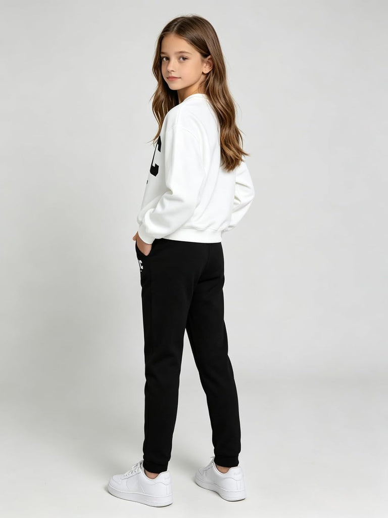 2 Piece Clothes Fall Letter Printed Long Sleeve Shirts and Pants Set Teen Girls Outfits