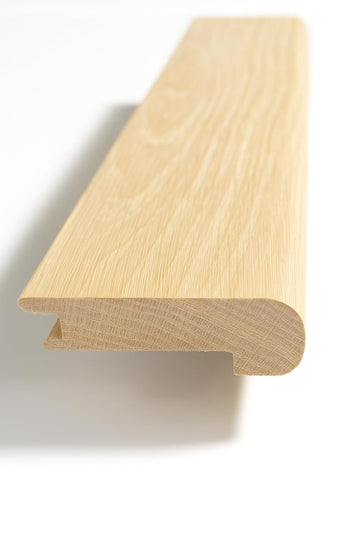 European White Oak Stair Nosing for 5/8" Flooring Thickness, Unfinished, bullnose Front, 3.5' Length