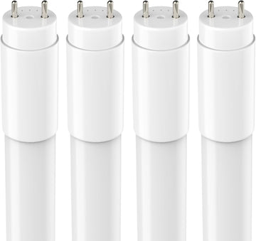 4 Pack T8 LED Tube Lights 4FT, Fluorescent Replacement, 48 Inch, 14W, 2450LM, 5000K Daylight, Single or Double End