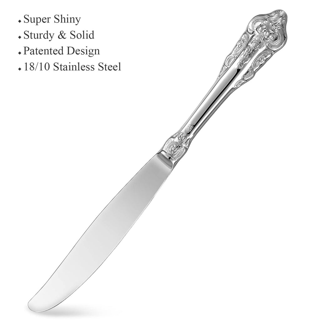 Luxury 45-Piece 18/10 Stainless Steel Flatware Set (Silver)