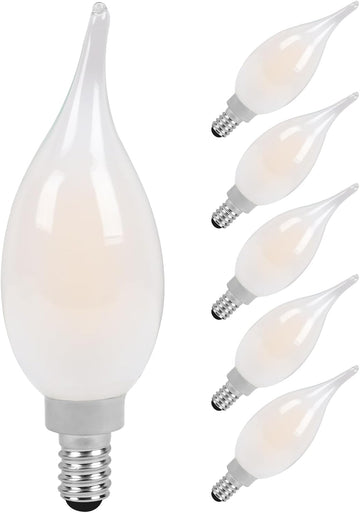 Led Chandelier Light Bulbs, E12 Candelabra Bulb 60 Watt Equivalent