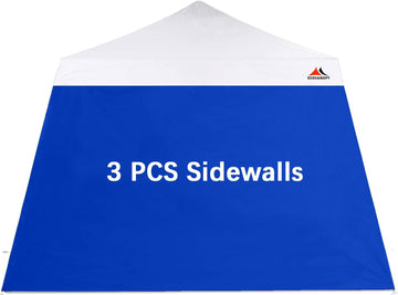 SideWall for 11x11, 12x12 Slant Leg Canopy Frame, 3 Pack SunWall Only, Blue
