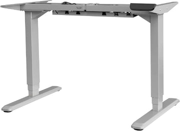 24.5-50" Max Height Gray Dual Motor Electric Height Adjustable Standing Desk Frame (Tabletop Not Included), Ergonomic