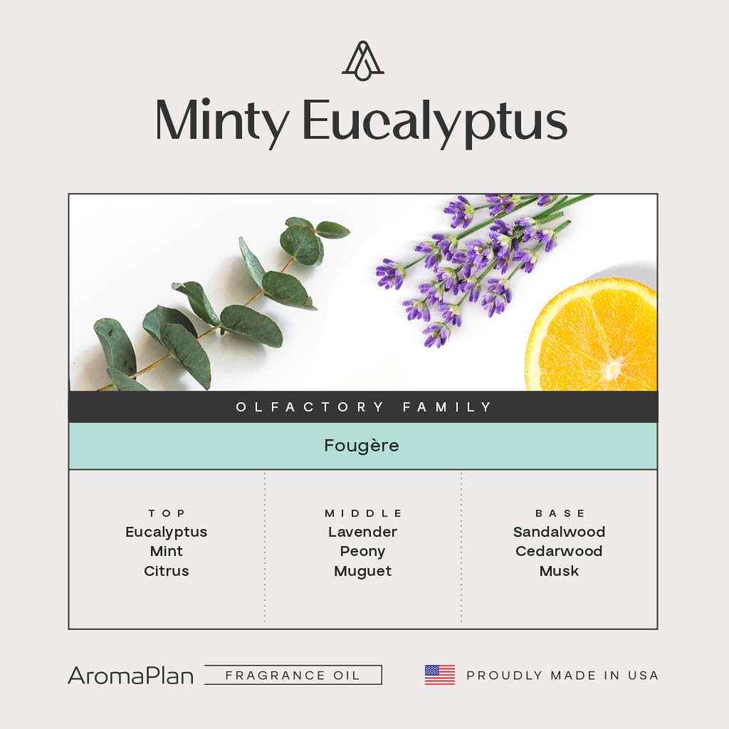 Minty Eucalyptus Hotel Diffuser Oil - 100% Fragrance, 5.07 Fl Oz