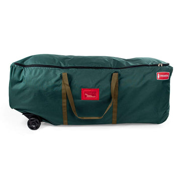 Denier Storage Bag] - Big Wheeled 9 Foot Christmas Tree Storage Bag with Compression Straps | Tree Keeper Bag