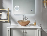Honeysuckle Series Round Tempered Deco Glass Vessel Bathroom Sink | Top Mount Sinks Above Countertop |Handicraft