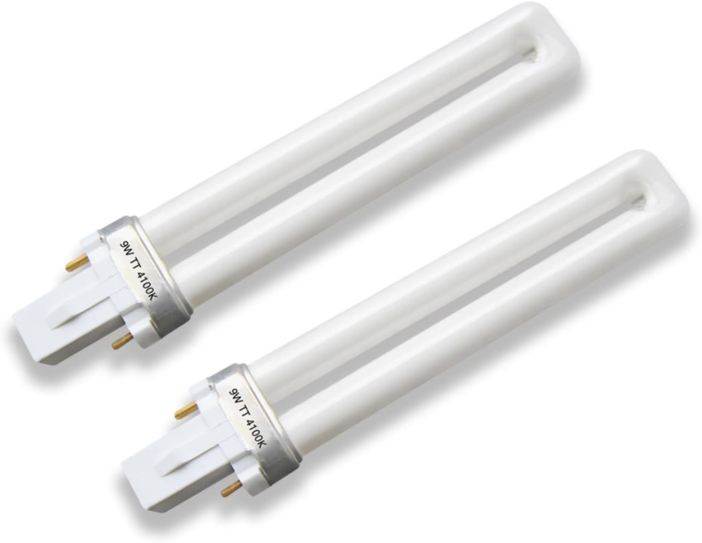 2 Pin 9W Fluorescent Single Tube, 4100K,G23 Base, 4-Pack