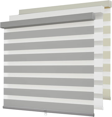 Cordless Zebra Blinds for Windows,Free-Stop Roller Zebra Shades,Light Filtering Blinds for Indoor Windows with