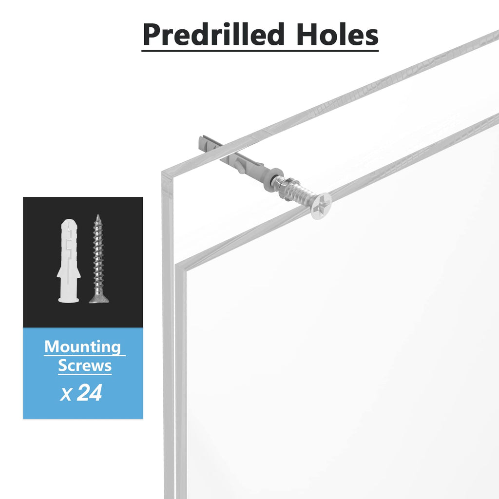 Wall Mount Sign Holder, 8.5 x 11, Vertical, 6 Pack