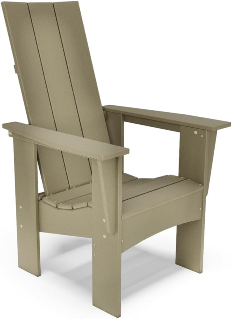 Alpine Adirondack with Raised & Upright Seat (Weathered Wood)