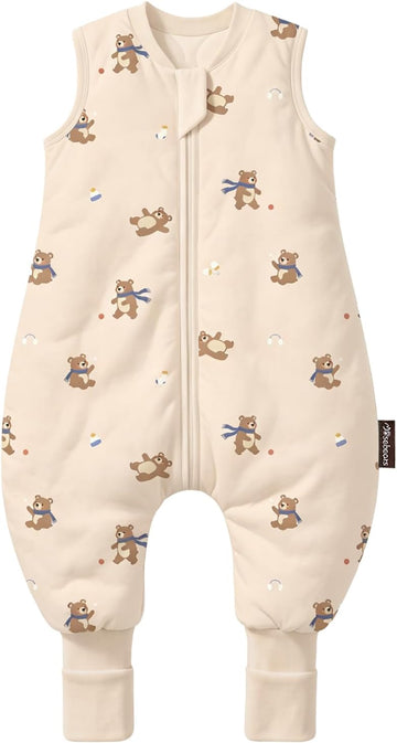 Cotton Toddler Sleep Sack with Feet 2.5 TOG Ultra Soft Toddler Sleeping Sack Baby Sleep Bag Walker Wearable Blanket