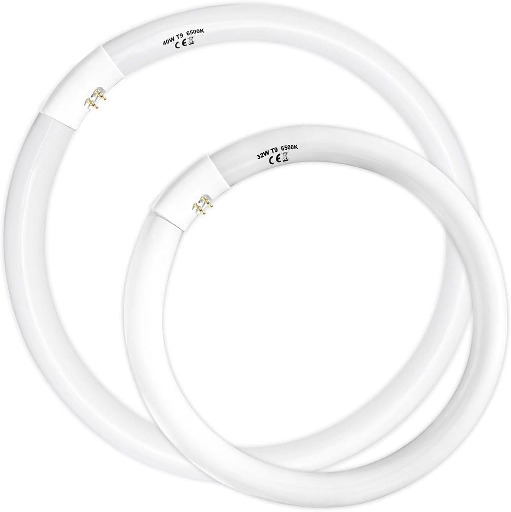 40 Watt and FC12T9 32W Set 6500K, 16 inch T9 40W Circline Light Bulbs, 12 inch 32W Circular Fluorescent Round