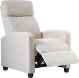 Recliner Chair Single Reclining Sofa Home Theater Seating with Lumbar Support and Padded Backrest for Living Room and