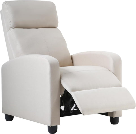 Recliner Chair Single Reclining Sofa Home Theater Seating with Lumbar Support and Padded Backrest for Living Room and