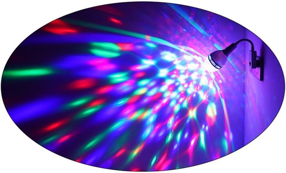 RGB Rotating LED Light Bulb Bayonet Base Party Lamp