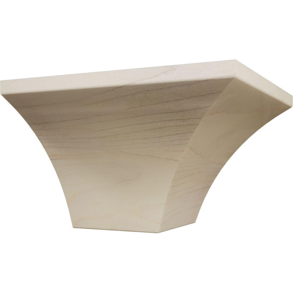 3 1/2"P x 4"H Solid Hardwood Stain Grade Crown Moulding Outside Corner, Maple (Matches