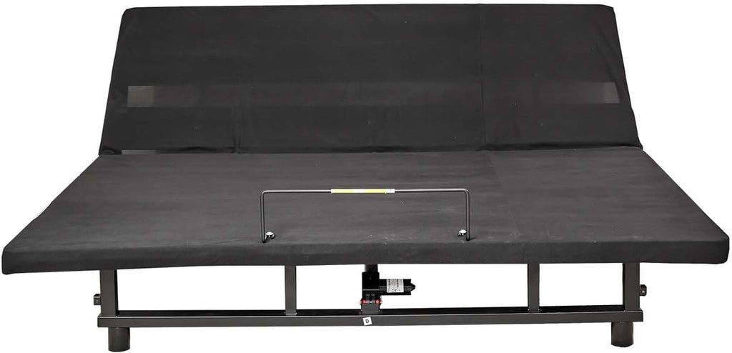 King Size Adjustable Metal Bed Frame with Wireless Remote Control and Quiet Motor, Independent Head and Foot Incline