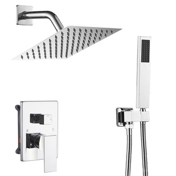 Shower Faucet Set Polished Chrome 8inch shower system with handheld