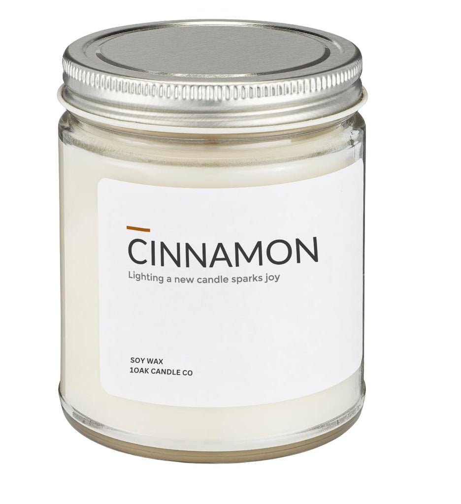 Cinnamon Candle - Soy Wax Scented Candles - Soy Candles Scented - Long Burning Premium - Hand-Poured (7oz.)