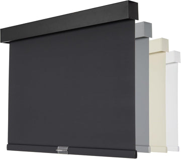 Blackout Roller Blinds for Windows, Cordless Free-Stop Roller Shades with Valance, Thermal Insulated Fabric Window