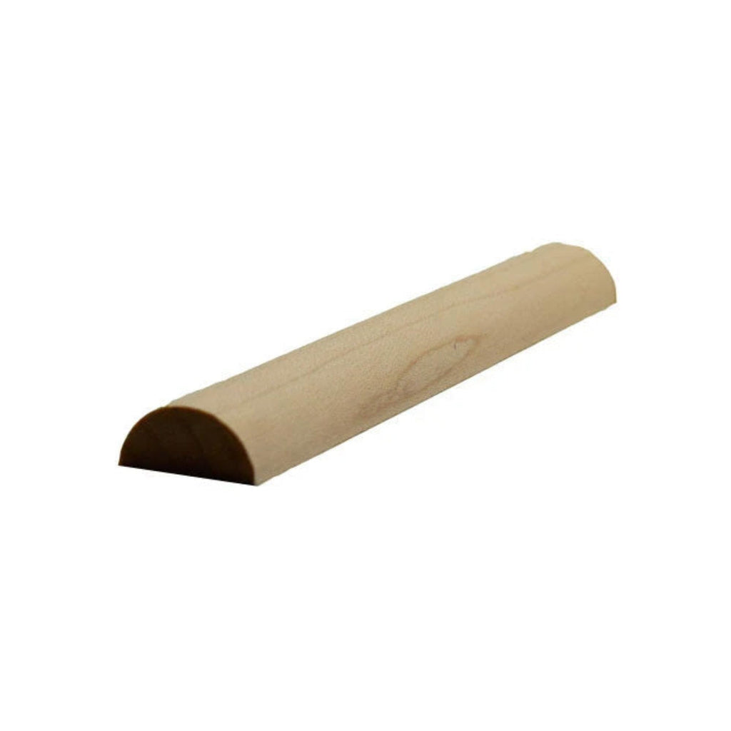 Half Round 3/4" Wide x 3/8" Moulding Trim. Unfinished, Poplar, 94"
