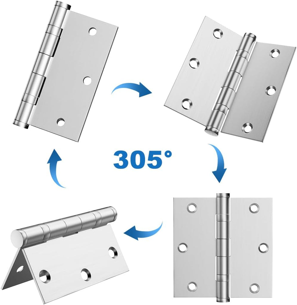 304 Stainless Steel Door Hinges,3.5 x 3.5 Inch Ball Bearing Hinges