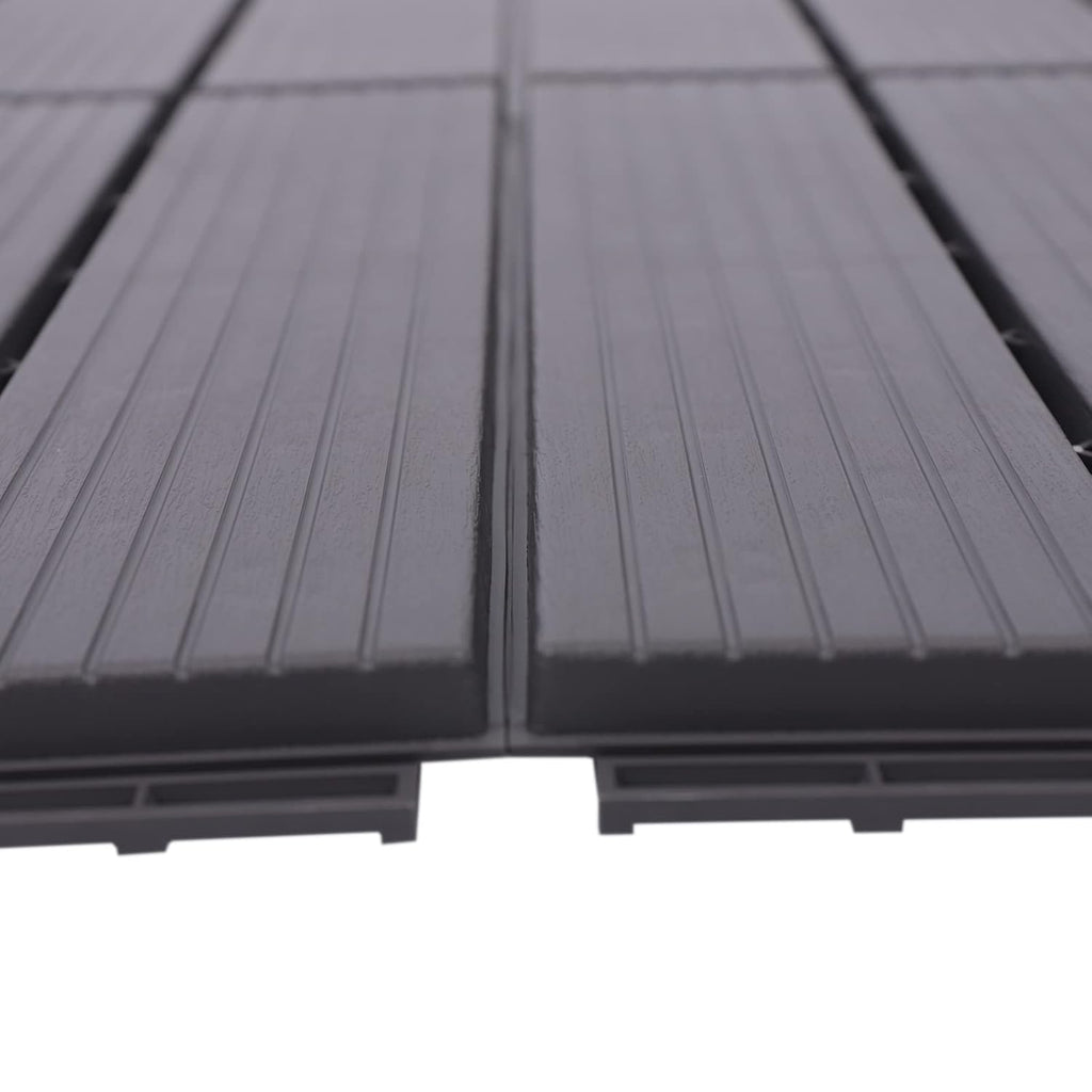 22 Pcs Plastic Composite Patio Deck Tiles,12"X12" Interlocking Deck Tiles Waterproof Outdoor Flooring All Weather Use