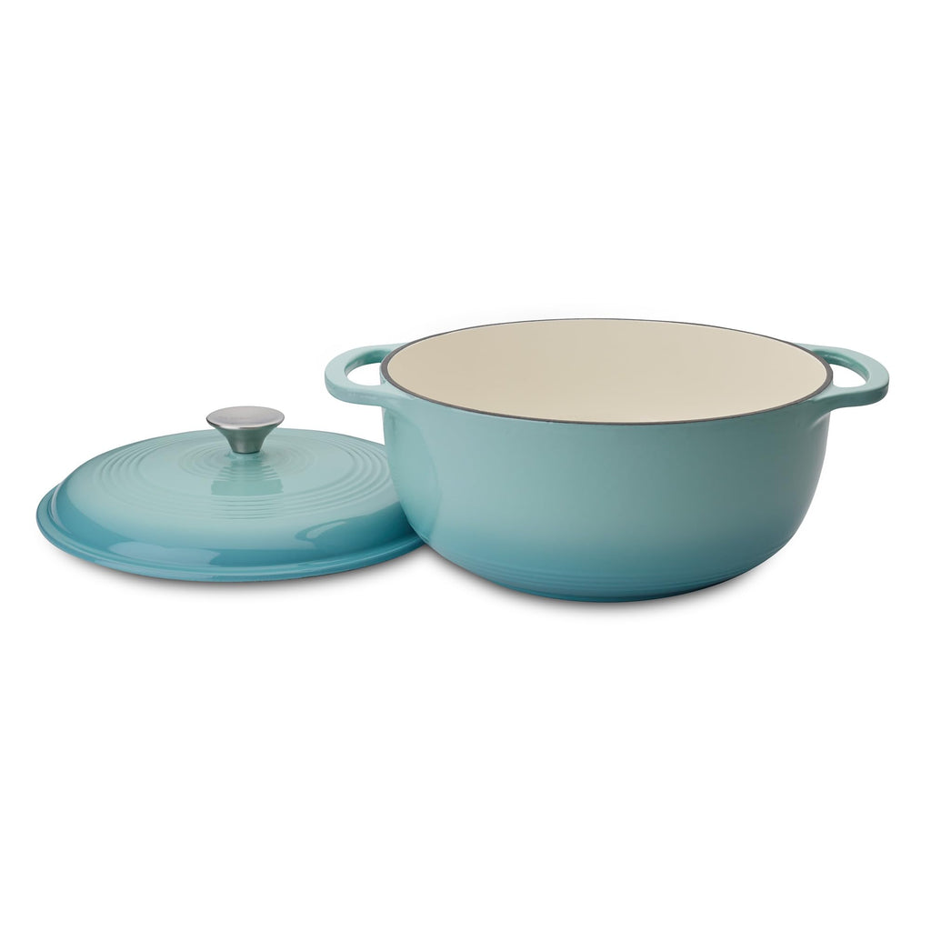 Enameled Cast Iron Round Dutch Oven, 6 qt., Aqua