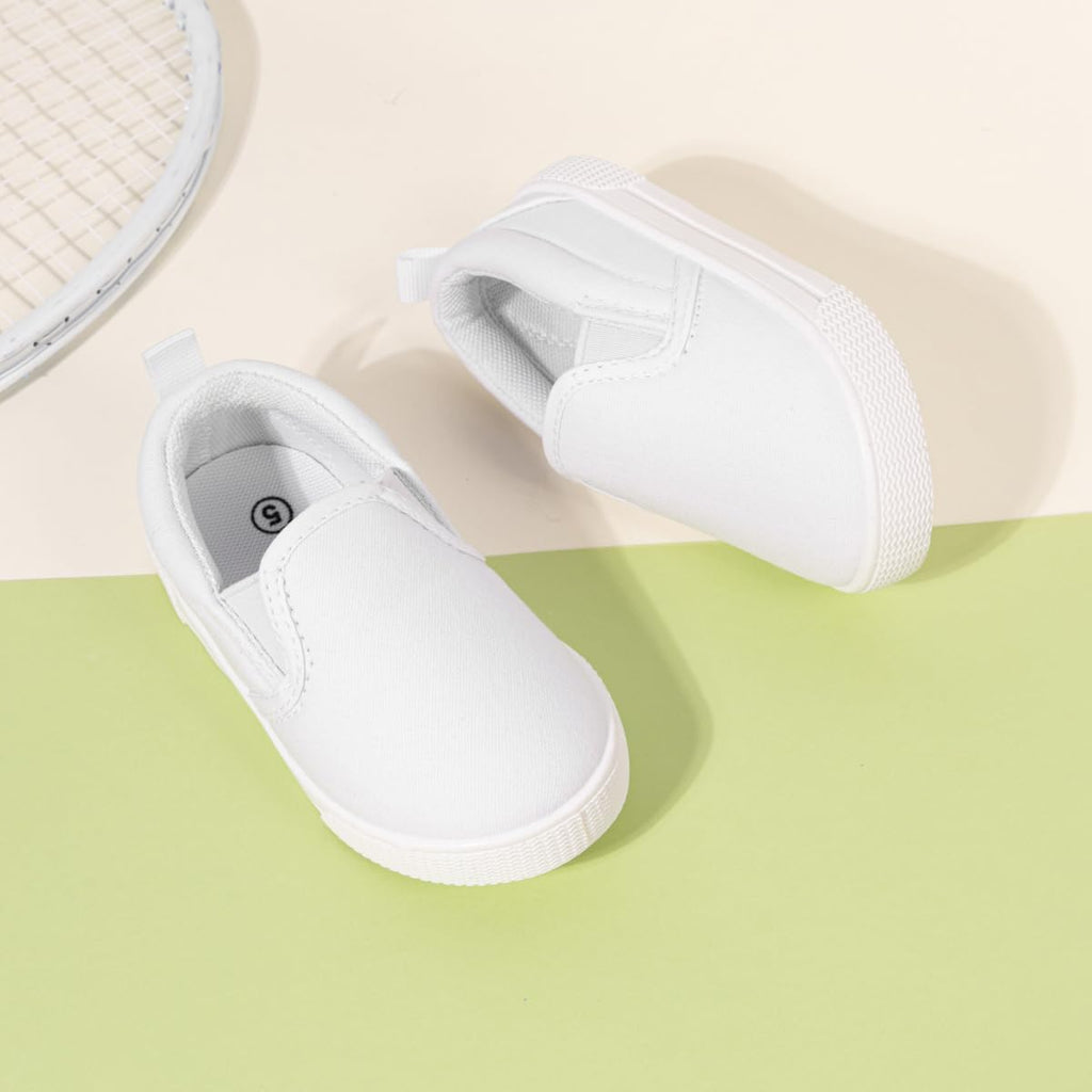 Toddler Boys Girls Canvas Sneakers Soft Sole T-Strap Shoes Lightweight Comfy Classical Flats Non Skid Shoe for Little