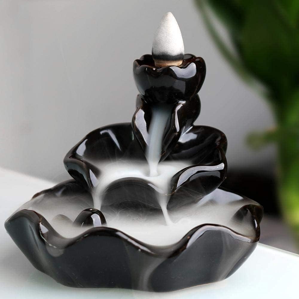 Waterfall Incense Burner, Waterfall Incense Holder, with 10P Cones - Set of 2