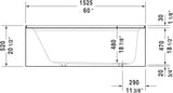 Architec 60" x 30" Alcove Soaking Acrylic Bathtub 700356000000090