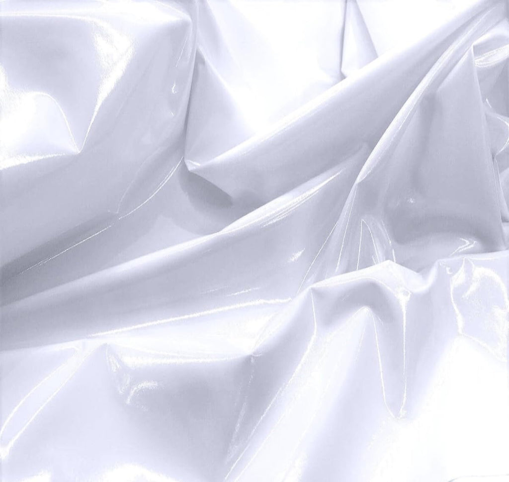 2-Way Stretch White Faux Leather Fabric by The Yard