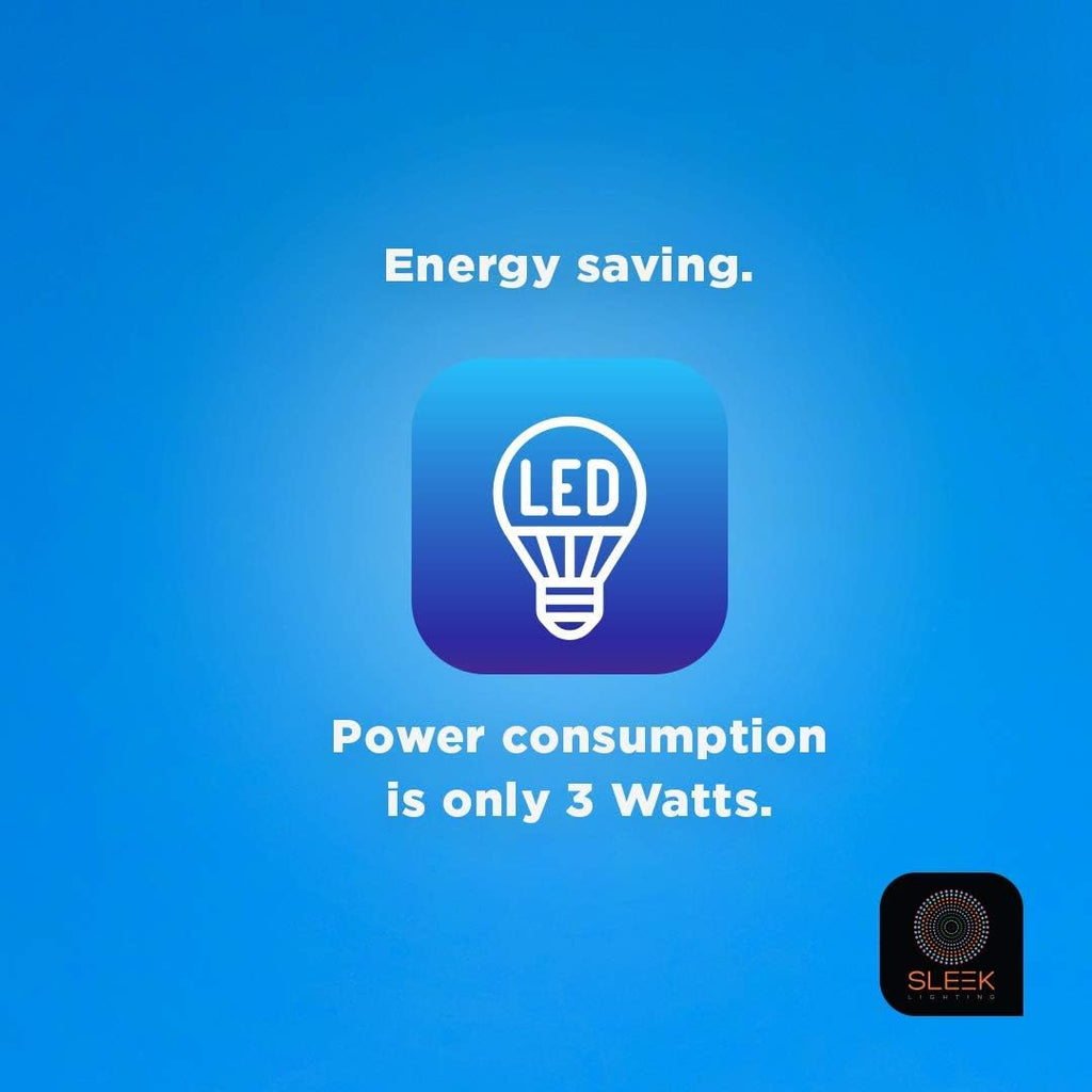 Blue LED Light Bulb, A19 E26 Base Lightbulb -120 Volt - 3-Watt Energy Saving - Medium Base - UL-Listed LED Bulb