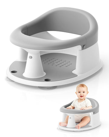 Bath Seat for Babies 6 Months & Up, Bath Seats for Babies Sitting Up, Open Design, Non-Slip, Compact Toddler Bath