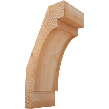 6"W x 8"D x 16"H Merced Rough Sawn Knee Brace, Western Red Cedar